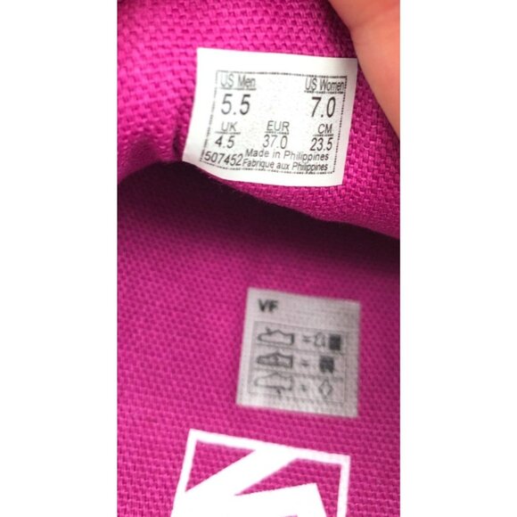 Vans Old Skool Floral Chenille Sneakers Fuchsia Embroidered Men's 5.5 Women's 7 - Picture 9 of 9